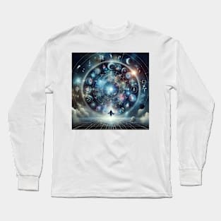 Cosmic Harmony: The Zodiac Universe Long Sleeve T-Shirt